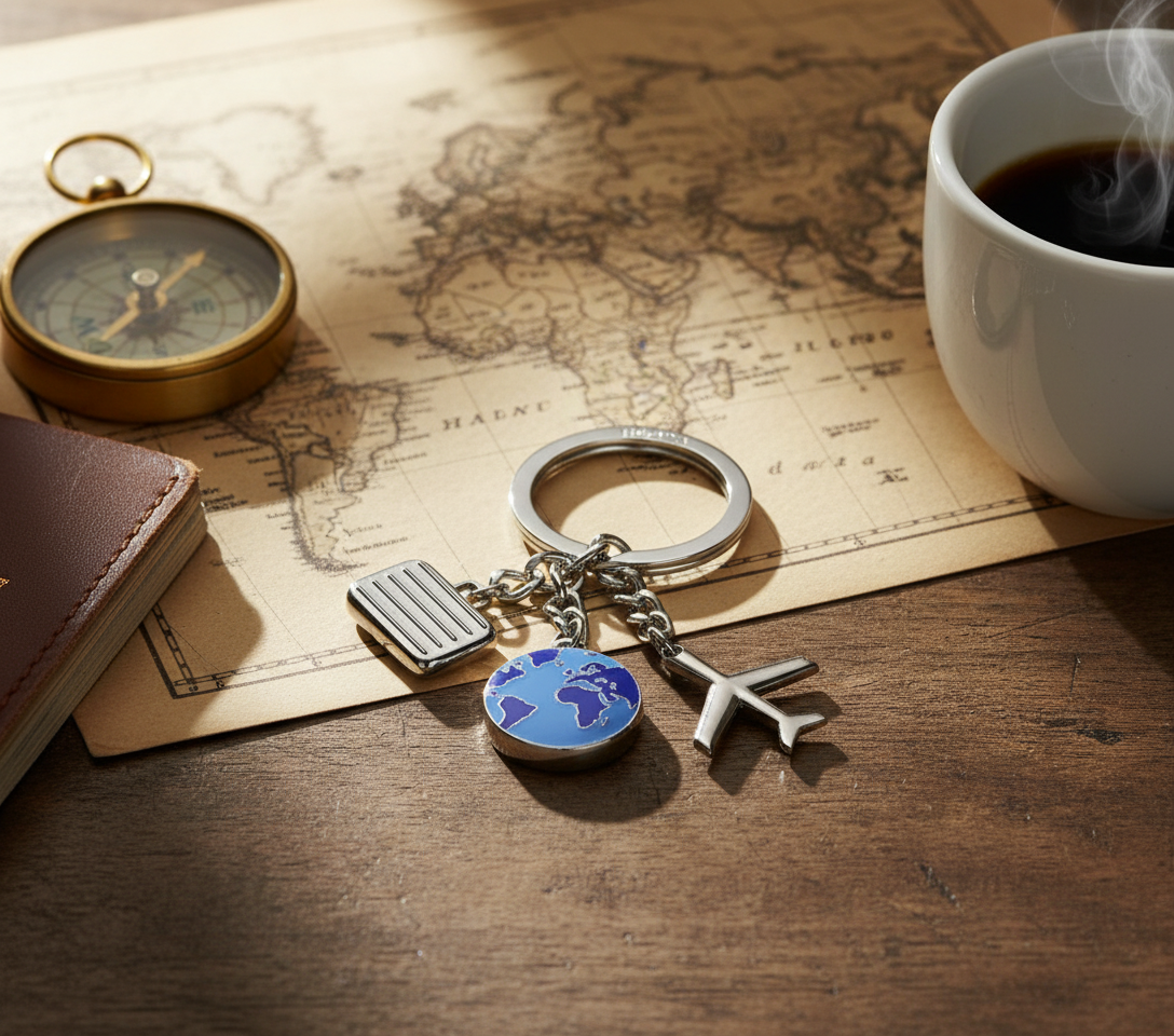 Sleutelhanger voor wereldreizigers