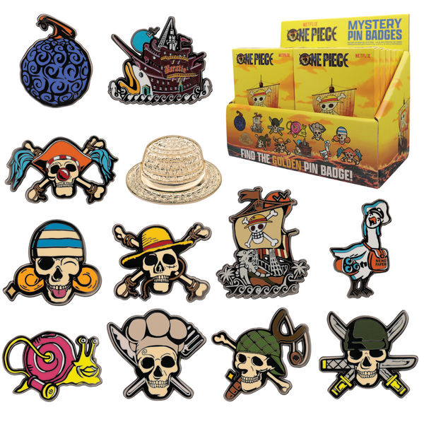 Display de 12 blind boxes One Piece - pin’s mystère - packaging principal
