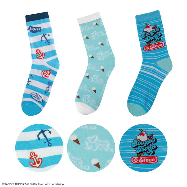 *Set of 3 Pairs of Scoops Ahoy Socks