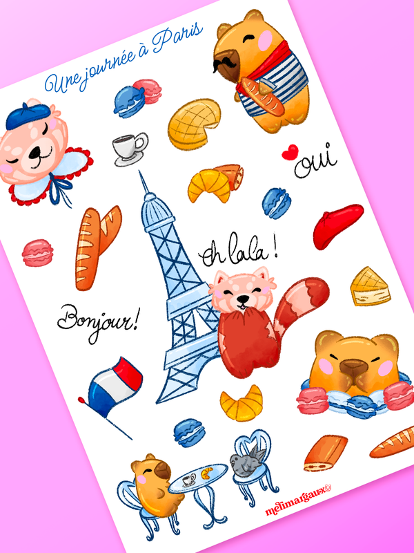 Une journée à Paris | Stickersheet — vue 2