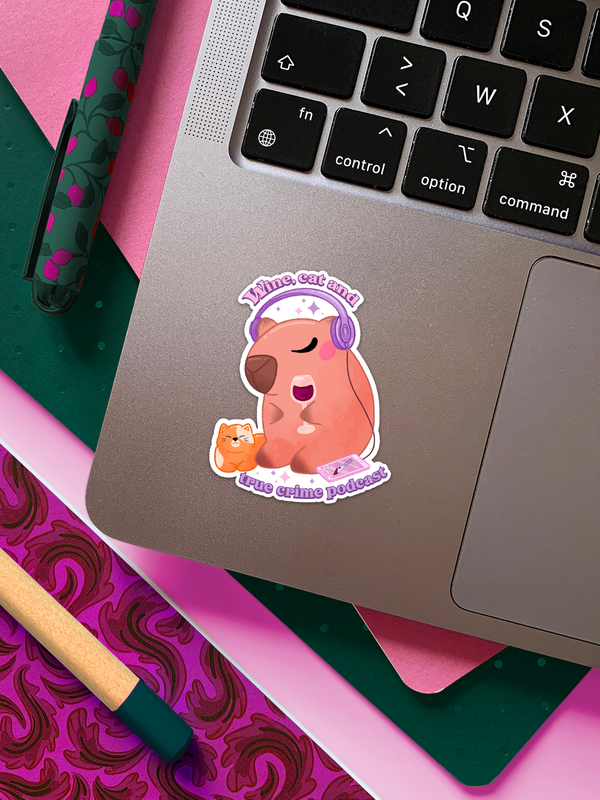 Vine, cat and True Crime Podcast | Sticker