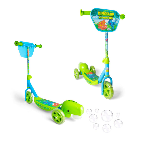 DINOSAURE À BULLES SCOOTER