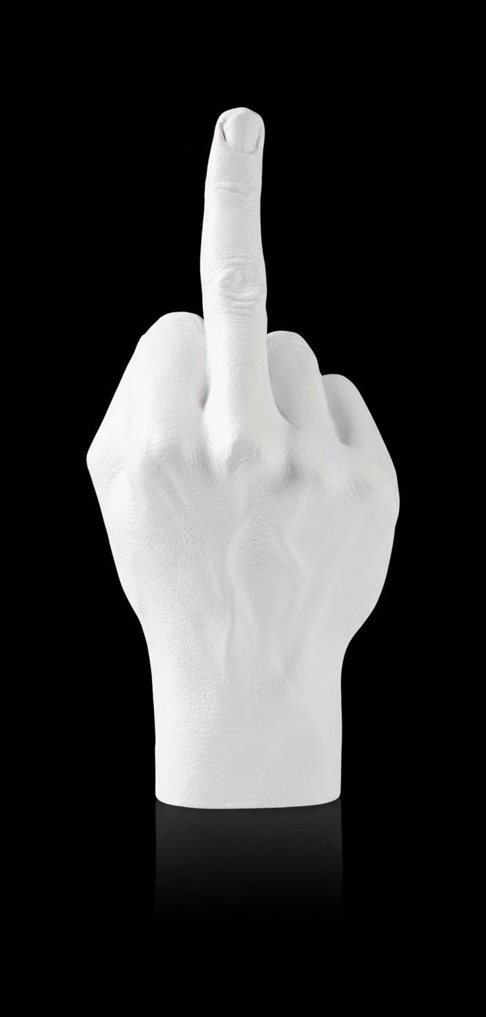 Handsculptuur F**k - Wit