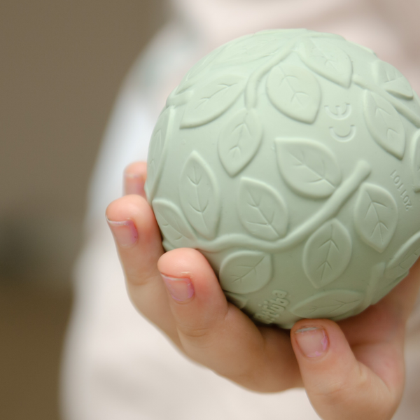 Set van 2 groene sensorische ballen met bladerenmotief