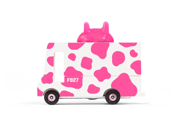 Candycar World Houten Bestelwagen - Aardbeienkoe