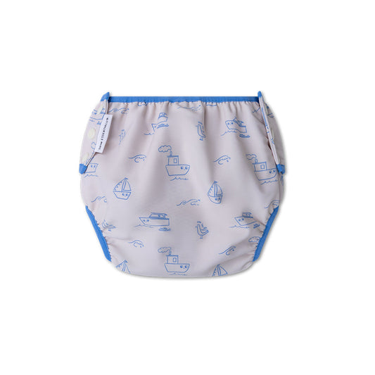 Swim Diaper - Beige/Blue - Seas The Day