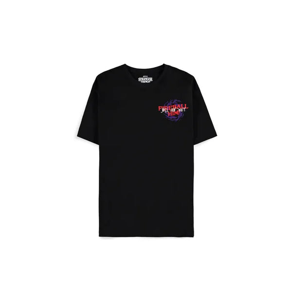 T-Shirt Hellfire Club Fireball Him ! Noir Stranger Things Netflix Difuzed Funko
