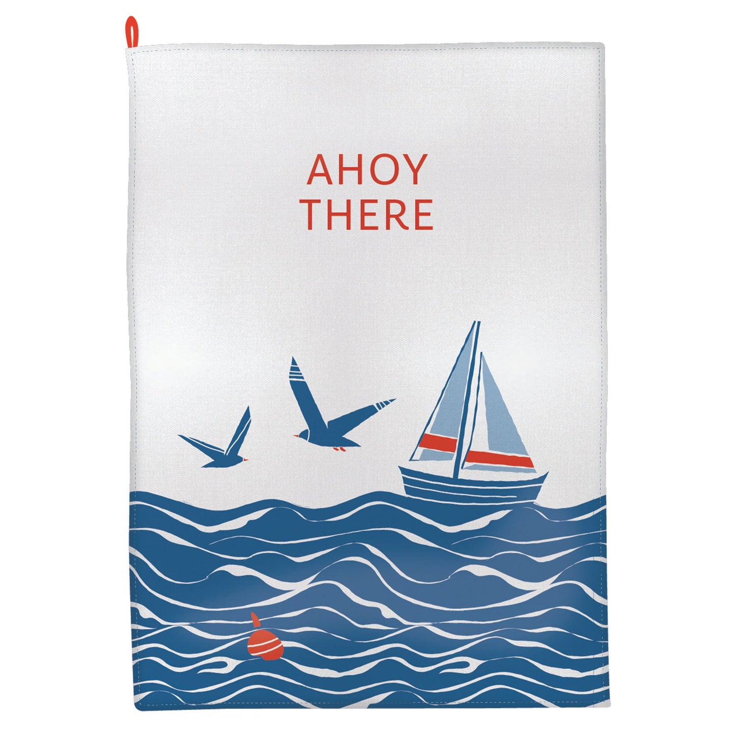 Ahoy There Coastal Tea Towel
