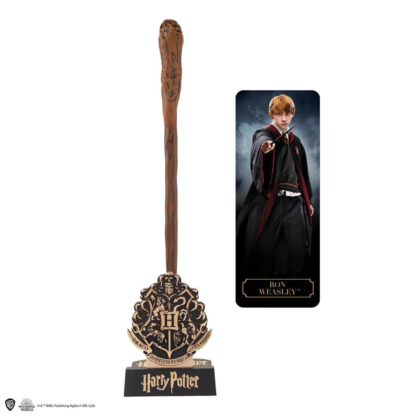 *Stylo baguette avec socle & marque-page lenticulaire Ron Weasley