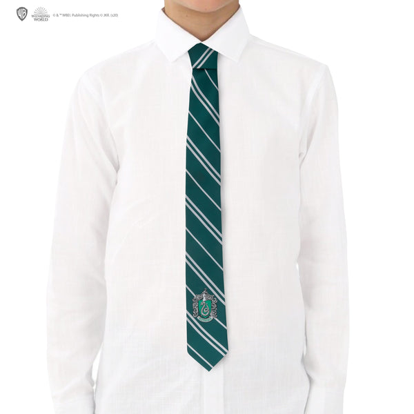 Cravate Écusson Tissé Serpentard Enfants