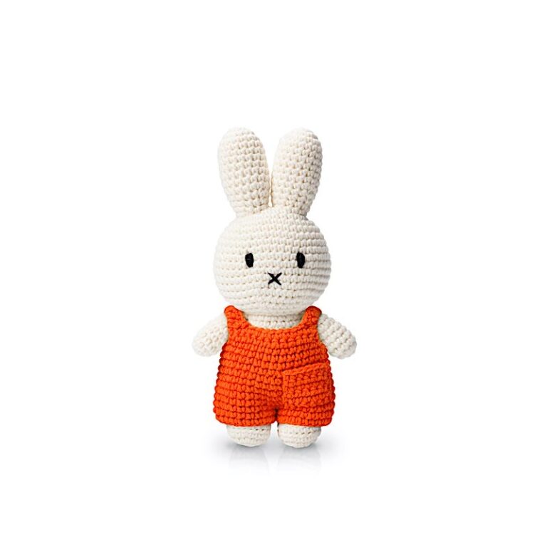 Peluche en Crochet Lapin Miffy - Salopette Classique - Orange