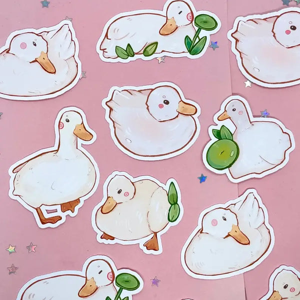 Stickerpakket met eendjes met de tekst "Kleine Eendjesvriendjes".