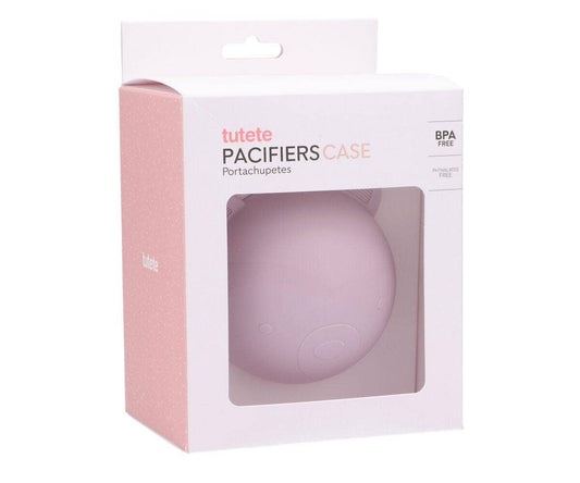 Porte-sucette en silicone Ours lilas