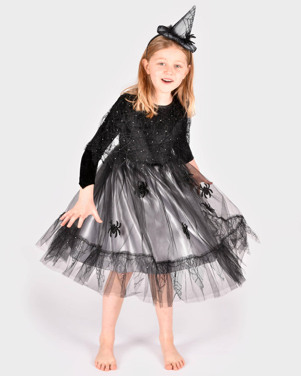 Robe de sorcière avec accessoires, taille 98-104 cm, 2-4 ans
