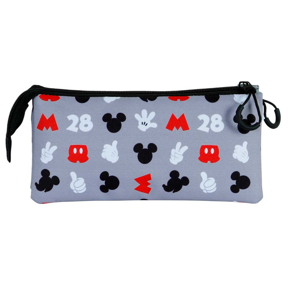 Mickey Mouse grijze FAN 2.0 drievoudige etui