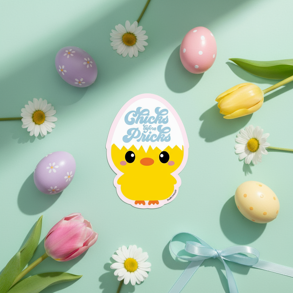 Autocollants Poussin « Chicks before Pricks »