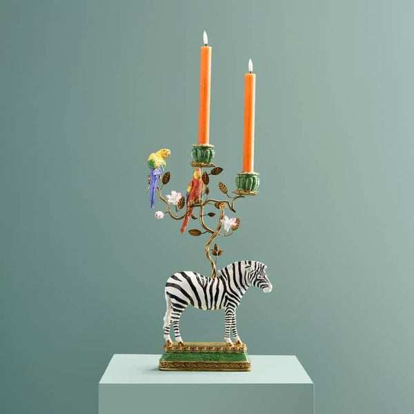Zebra kroonluchter, poly/metaal, 27 x 9 x 45 cm