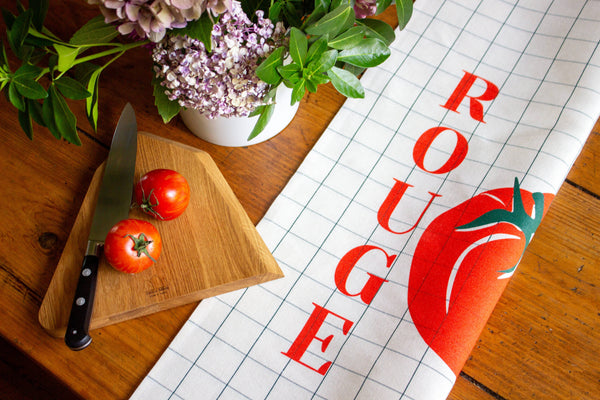 Rode tomaten theedoek
