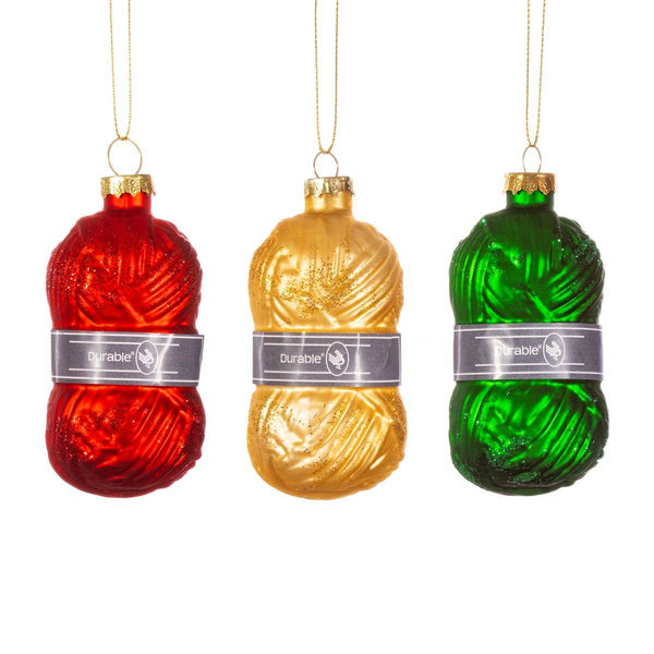 Boules de Noël Pelotes de laine 3-Pack