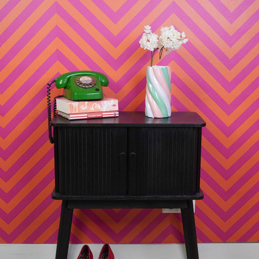 Vase - Guimauve - Rose/Menthe/Lilas - 10,5x10,5x20cm