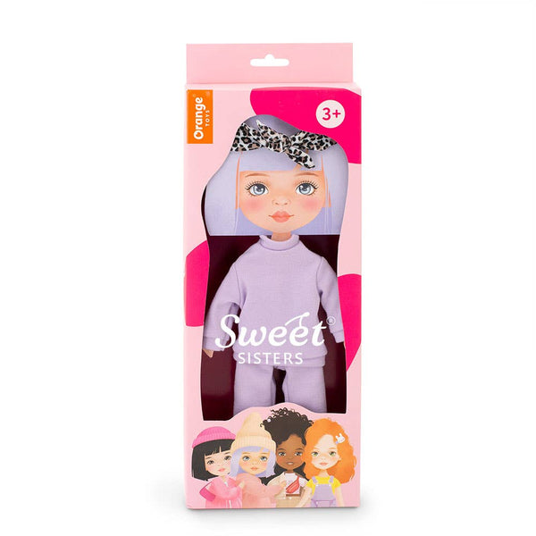 Kledingset: paars trainingspak, 28 cm