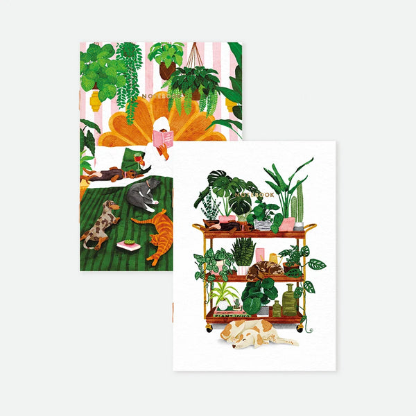 Life with Pets & Plants - Pocket Notebook A6 DUO
