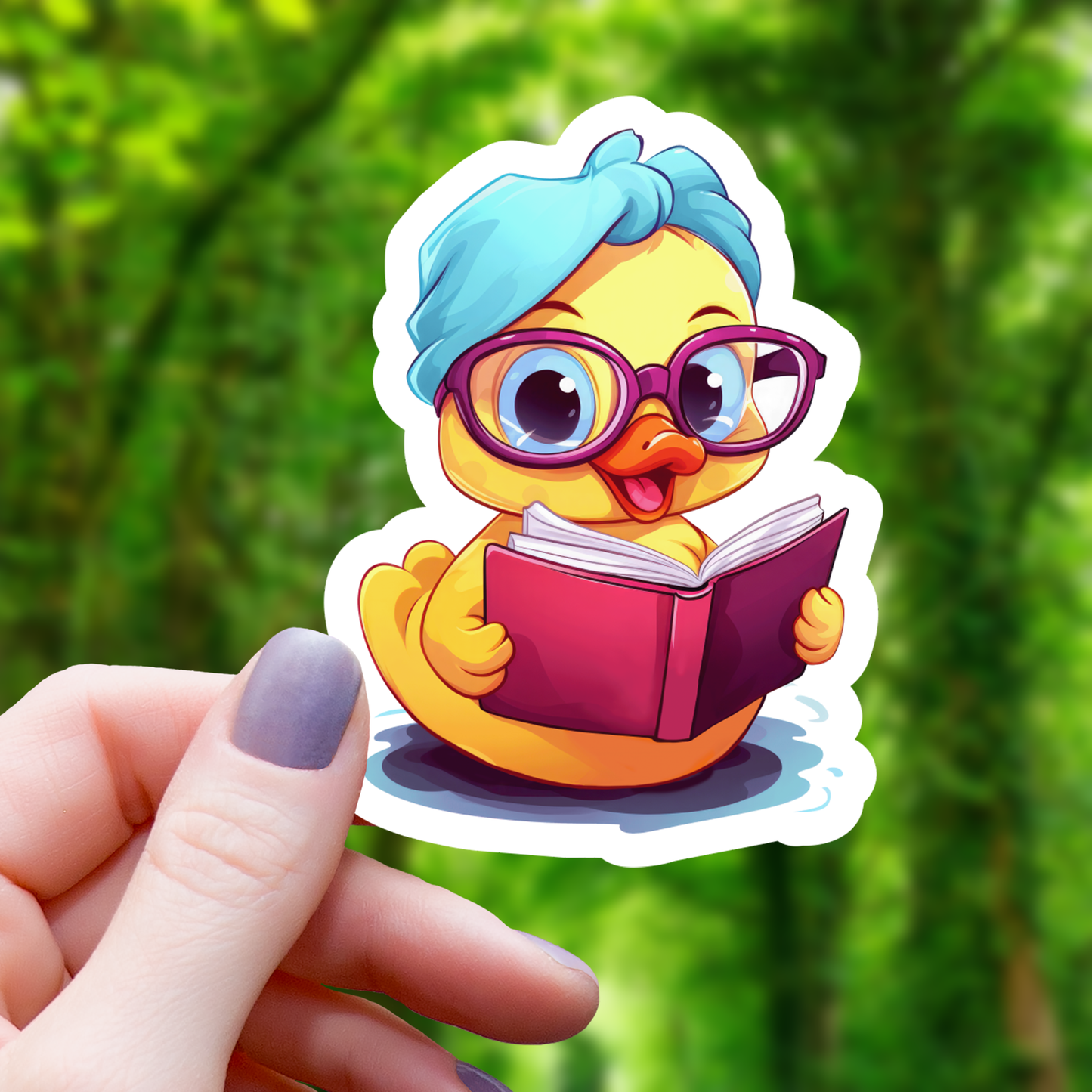 Duck Reader-sticker