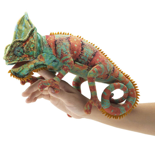 Marionnette à main Petit caméléon 3153/ petit caméléon Folkmanis réaliste