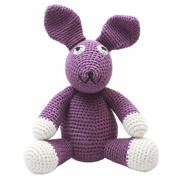 Peluche en Crochet - Lapin violet foncé