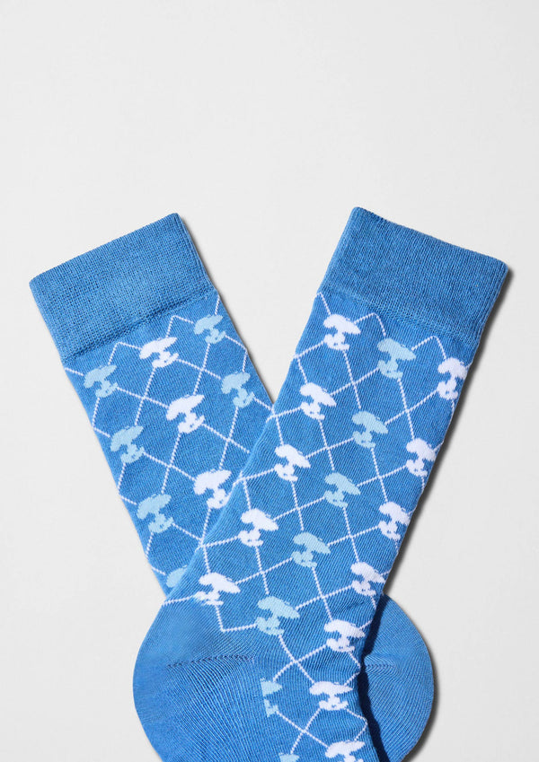 Motif BeSnoopy - Chaussettes coton biologique: Bleu / 36/40
