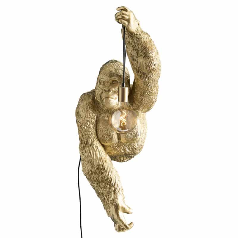 Applique murale Gorille Jungle Jack doré