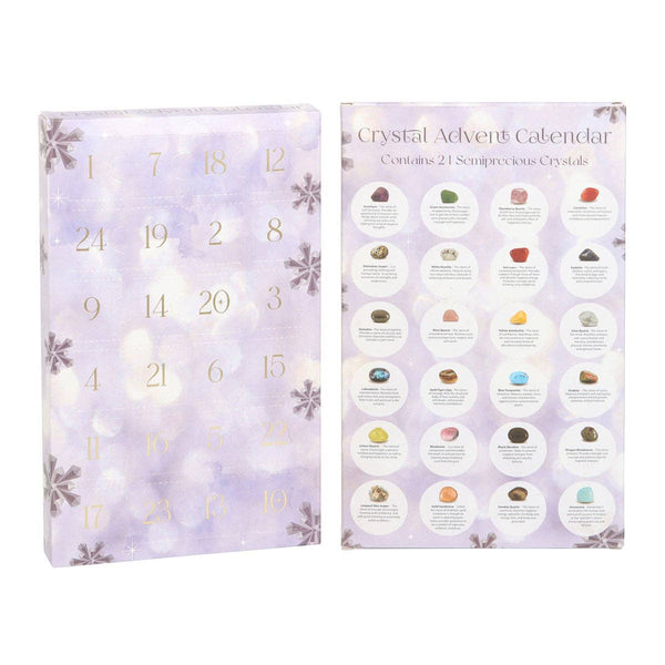 Calendrier de l'Avent de Noël en cristal avec pierres précieuses, 24 jours
