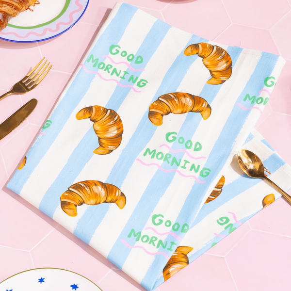 Torchon Croissant « Good Morning »