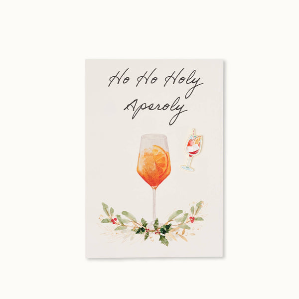 Kaart met speldje "Ho Ho Heilige Aperoli"