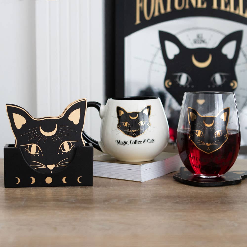Mug Arrondi “Magie, Café & Chats”