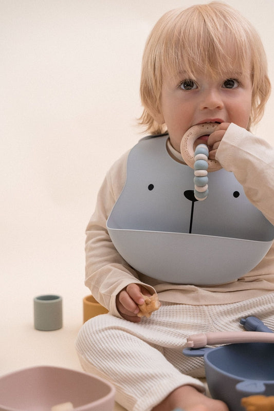 Silicone Round Teether Mustard