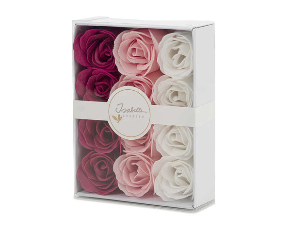 Luxe geschenkset met 12 badrozen