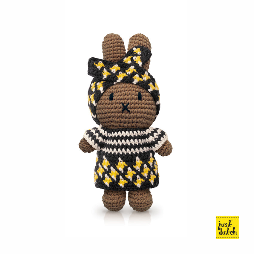 Peluche en Crochet Mélanie - Tenue Afro-Outfit Jaune
