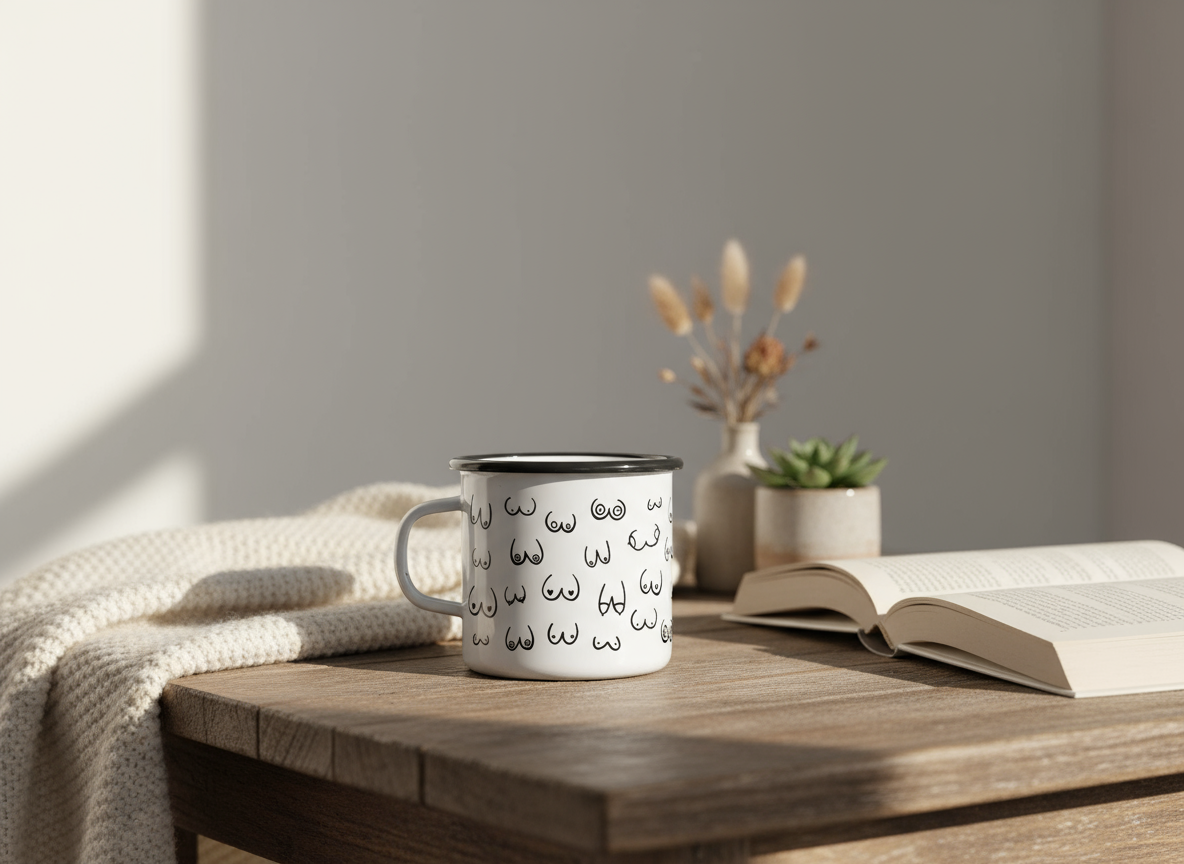 Tasse en émail - Boobs Friends