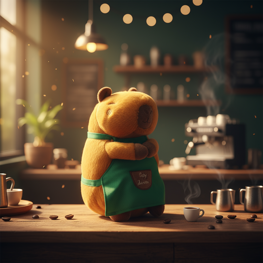 Peluche Capybara Barista