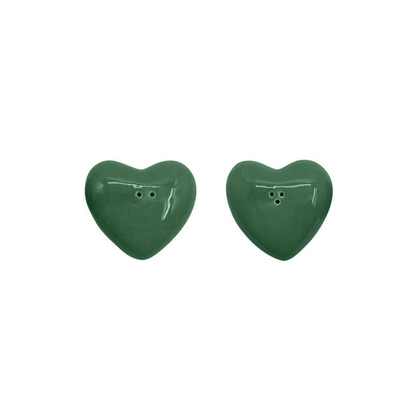 Salière et poivrière Cœur vert