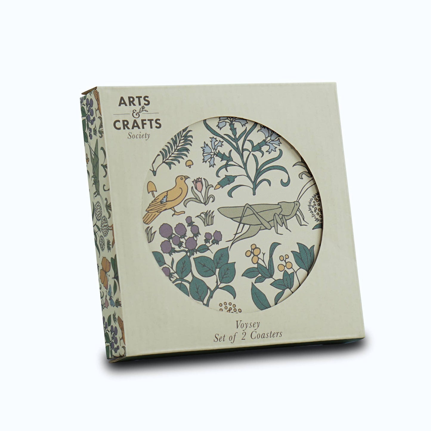 Voysey Ceramic Coaster - Botanical Garden Fauna and Flora