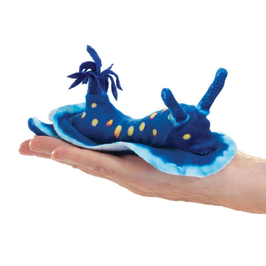 Marionnette à main Mini nudibranche bleu/Mini Ocean Snail 8001 Folkmanis réaliste
