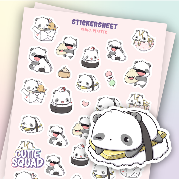 Panda Sushi Sticker Sheets