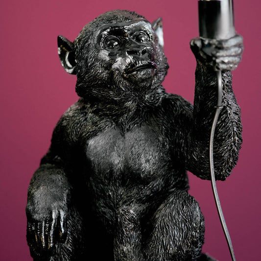 Abu Monkey Table Lamp, Black, 25.5 x 23.5 x 39.5 cm