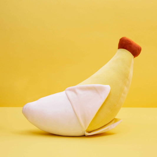 Cushion, Fluffy Banana, yellow, polyester