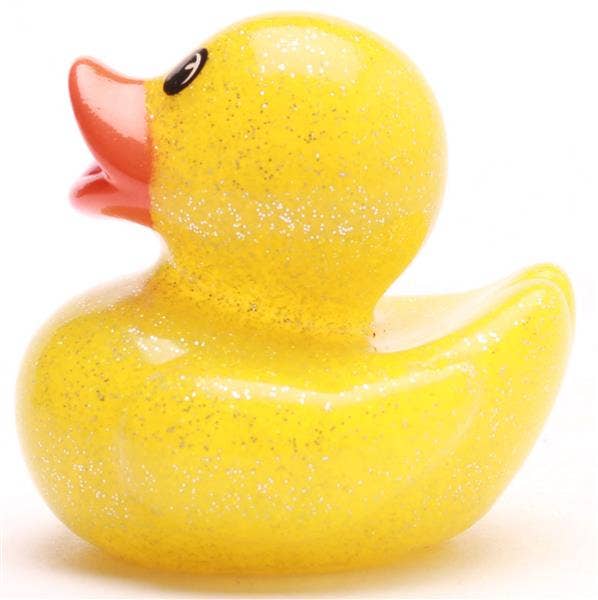 Mini Glitter Duck - yellow