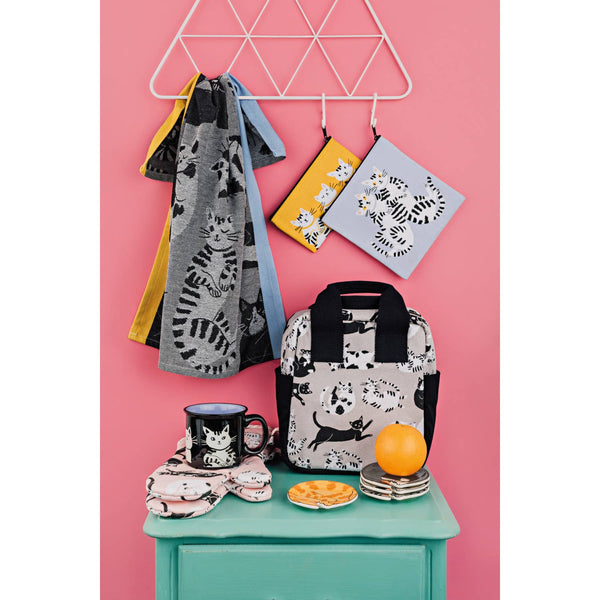 Torchon Jacquard Chats « Miaou Pour Toujours »