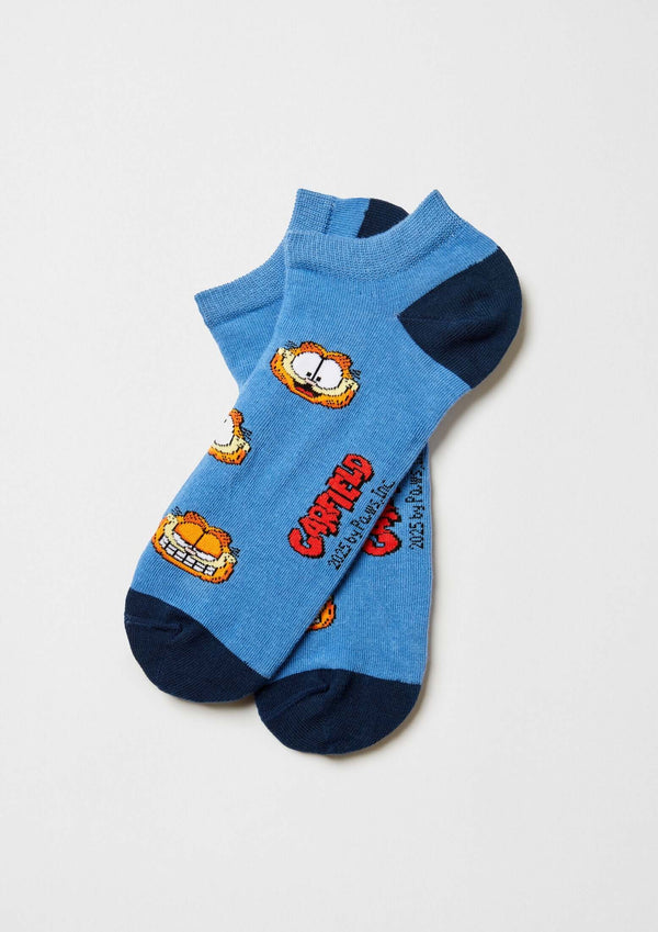 Chaussettes courtes BeGarfield Faces Gris – Besocks