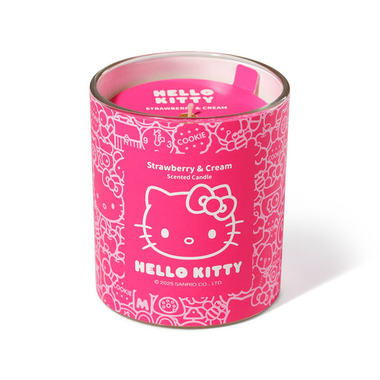 Original Hello Kitty Printed Candle, Strawberry & Cream Scent